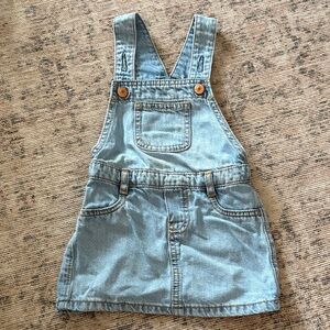 Old Navy Baby Girl Light Blue Denim Jean Overalls Dress